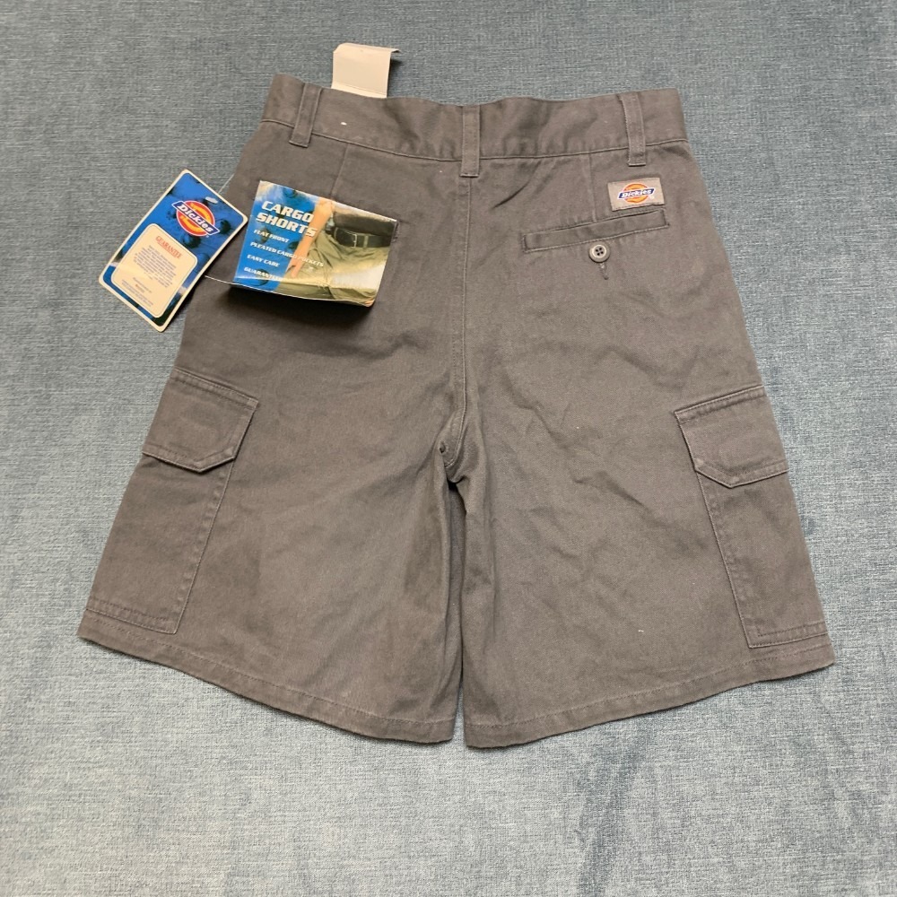 Dickies Cargo Shorts Womens 8 Gray Cotton Pockets Easy Care Flat Front Outdoor